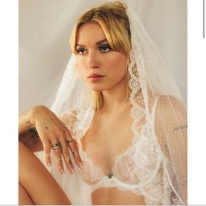 For Love & Lemons Forever bra lingerie white bride bridal sexy